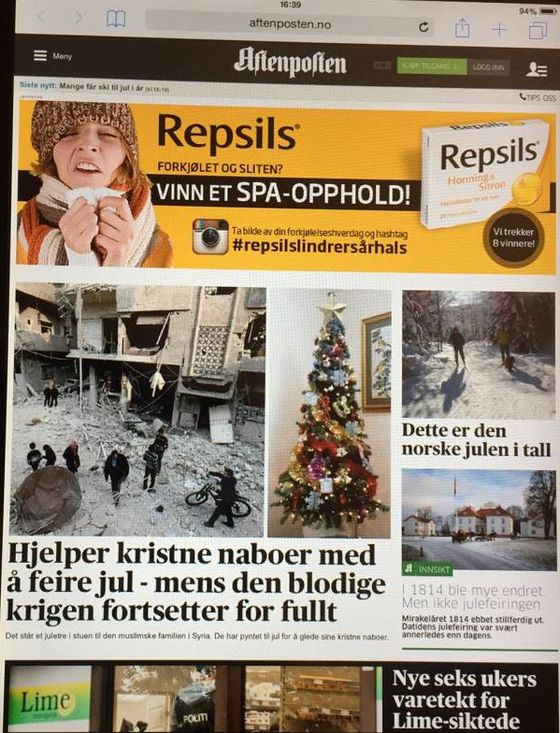 God Jul fra Aftenpravda, 23.12.14