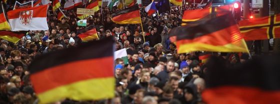 Pegida Marchers Commemorate Paris Terror Victims