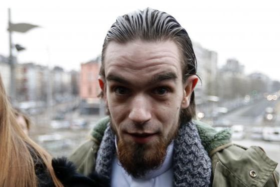 Delefortrie, who is suspected of being part of "Sharia4Belgium", arrives for the verdict in the trial of the group in Antwerp