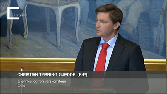 Christian Tybring-Gjedde Stortinget 19.06.15