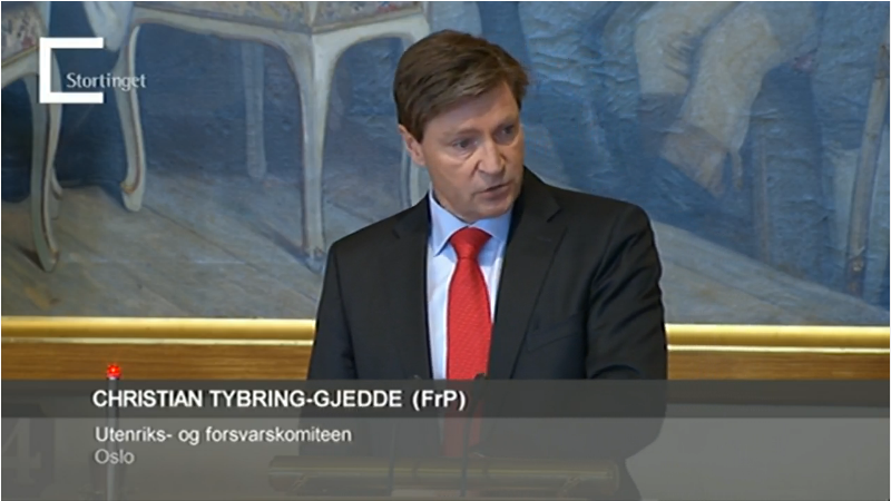 Tybring-Gjedde mener Stortinget systematisk «glemmer» norske interesser&nbsp;<span>(+)</span>