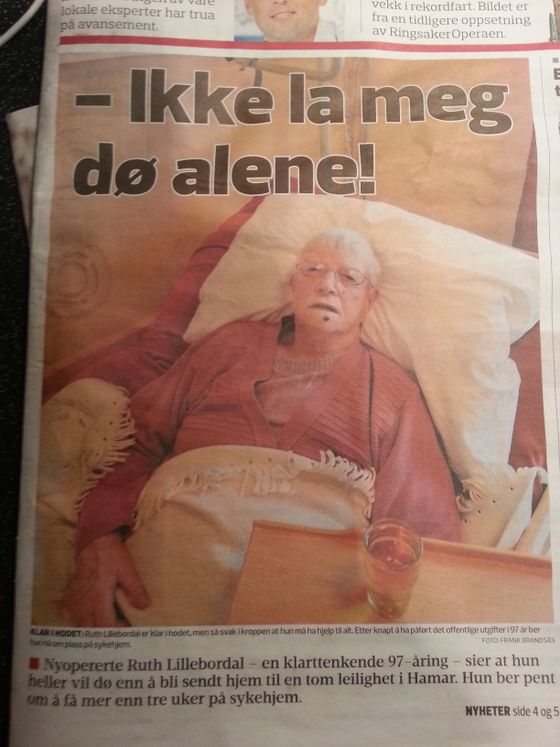 Det hostes opp milliarder til flyktningemottak og bosetting av flyktninger. Våre gamle er det vanskeligere å finne midler til.