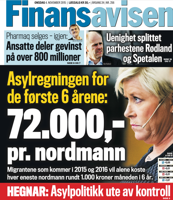 Finansavisen 4Migrasjon ute av kontroll