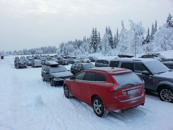 På vei til løypene.