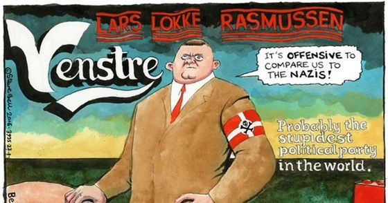 lars.løkke.rasmussen.nazi.cartoon