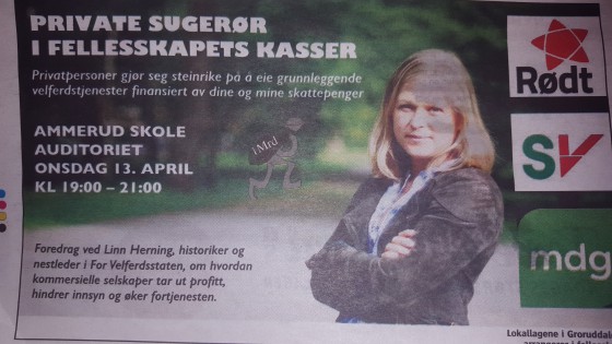 Annonsen sto på trykk i Akers Avis Groruddalen fredag 8. april.