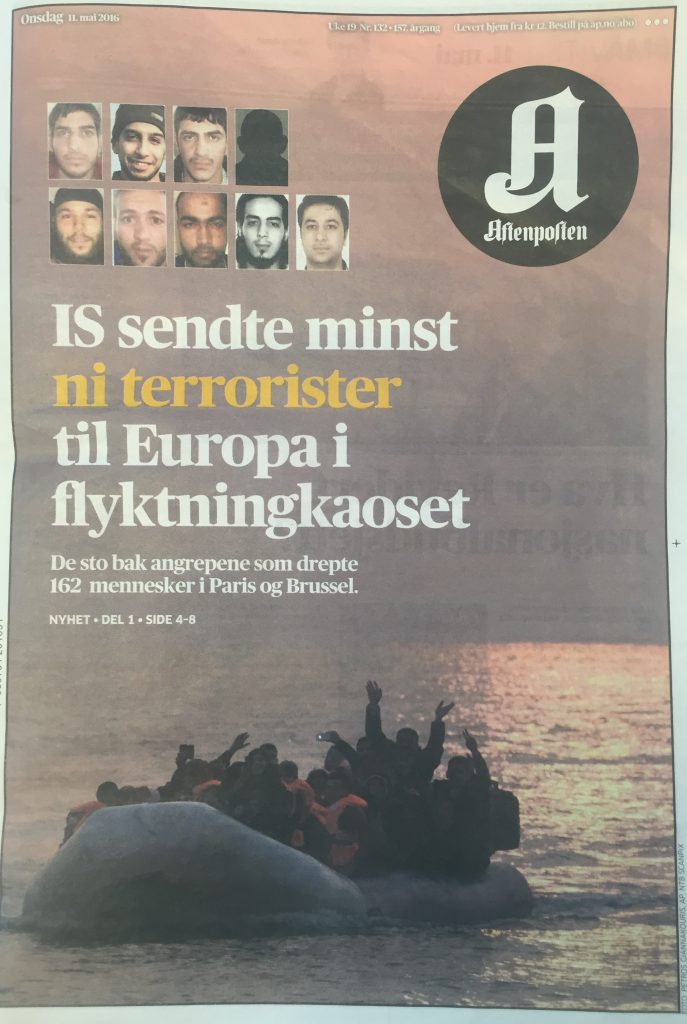 Aftenposten 11.05.16 ISIS terrorister flyktninger migranter 2016
