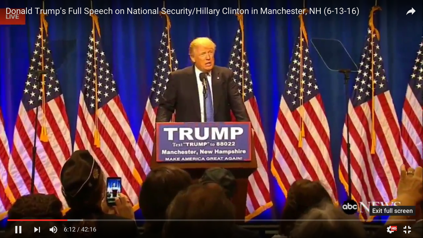 Trump om nasjonal sikkerhet, partisk presse, visum-forbud&nbsp;<span>(+)</span>