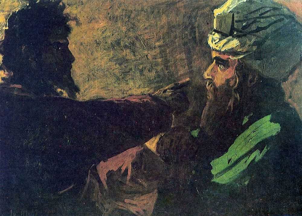 Kristus og Nikodemus - skisse (1889)&nbsp;<span>(+)</span>