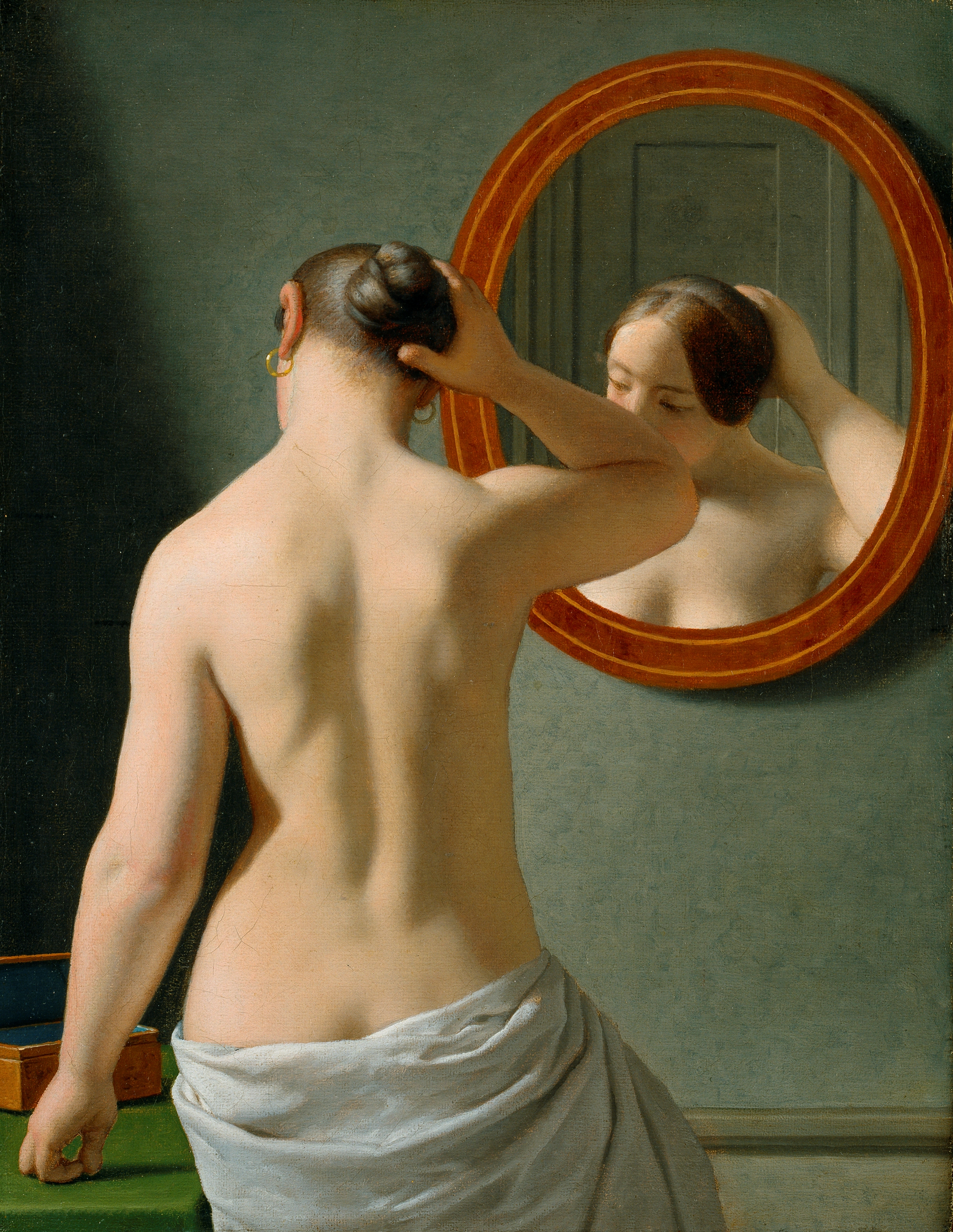 C_W_Eckersberg_1841_-_Kvinde_foran_et_spejl