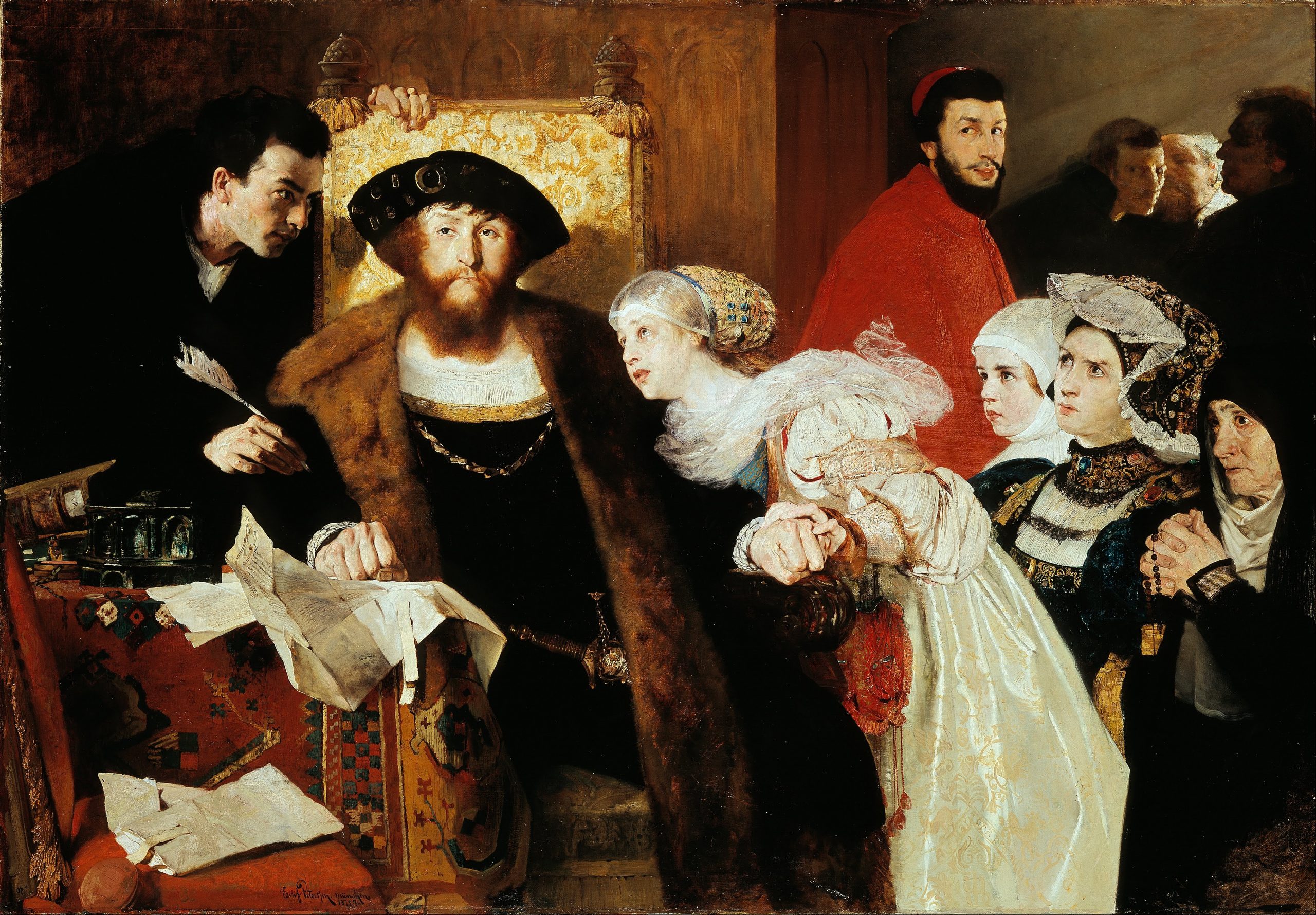 Christian II undertegner dødsdommen over Torben Oxe (1875-76)&nbsp;<span>(+)</span>