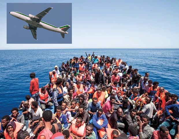 De første av 1500 asylsøkere flys fra Italia til Norge&nbsp;<span>(+)</span>