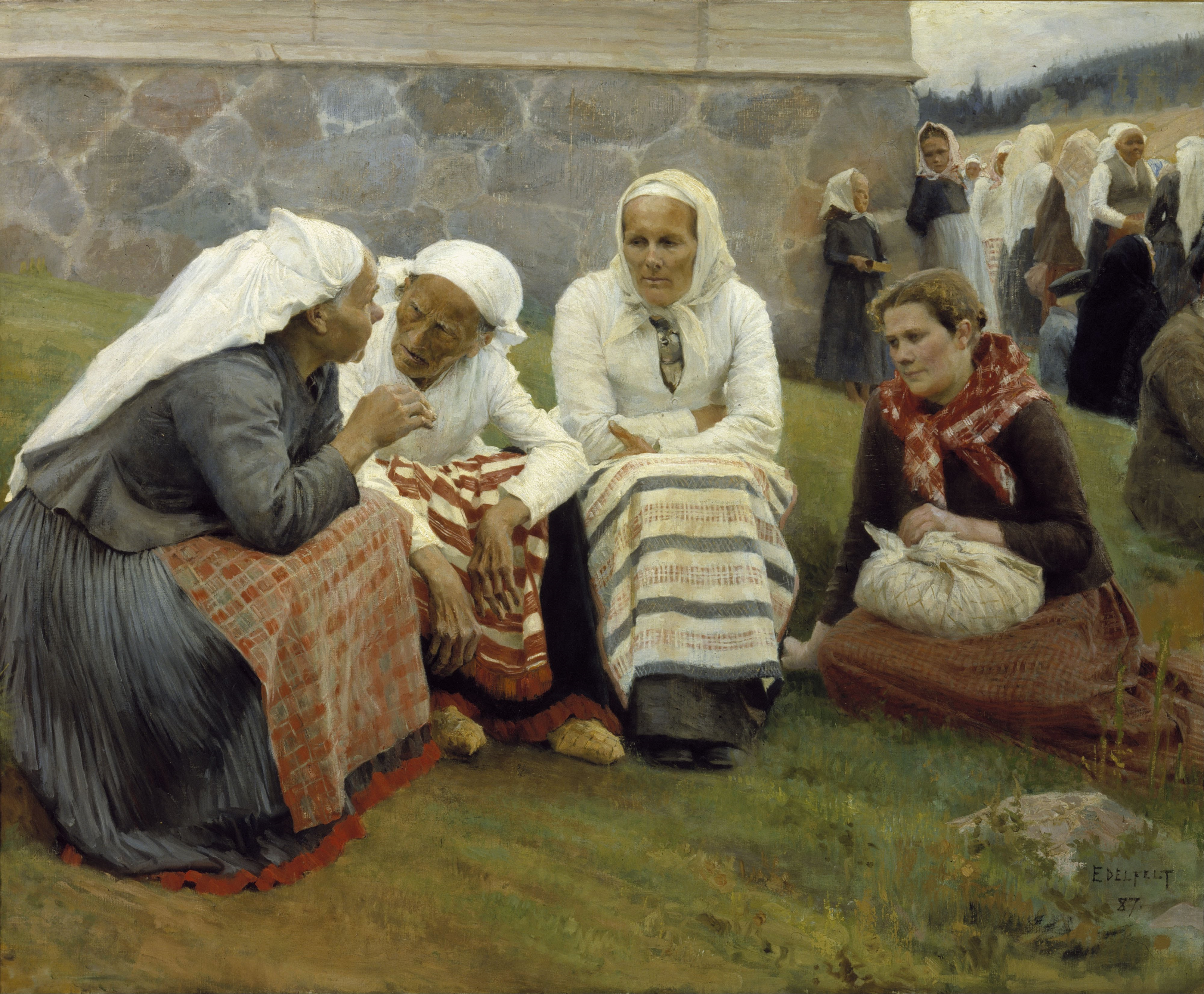 albert_edelfelt_-_women_outside_the_church_at_ruokolahti_-_google_art_project