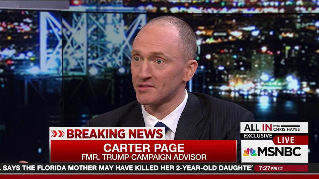 FISA-dommer godtok avlytting av Carter Page&nbsp;<span>(+)</span>