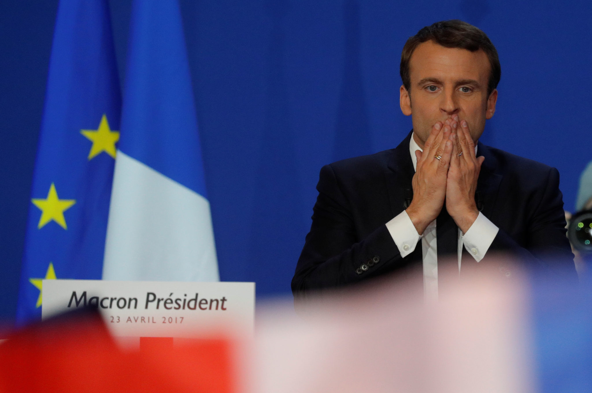 Macron tar ledelsen: 23,11 - Le Pen: 23,08&nbsp;<span>(+)</span>