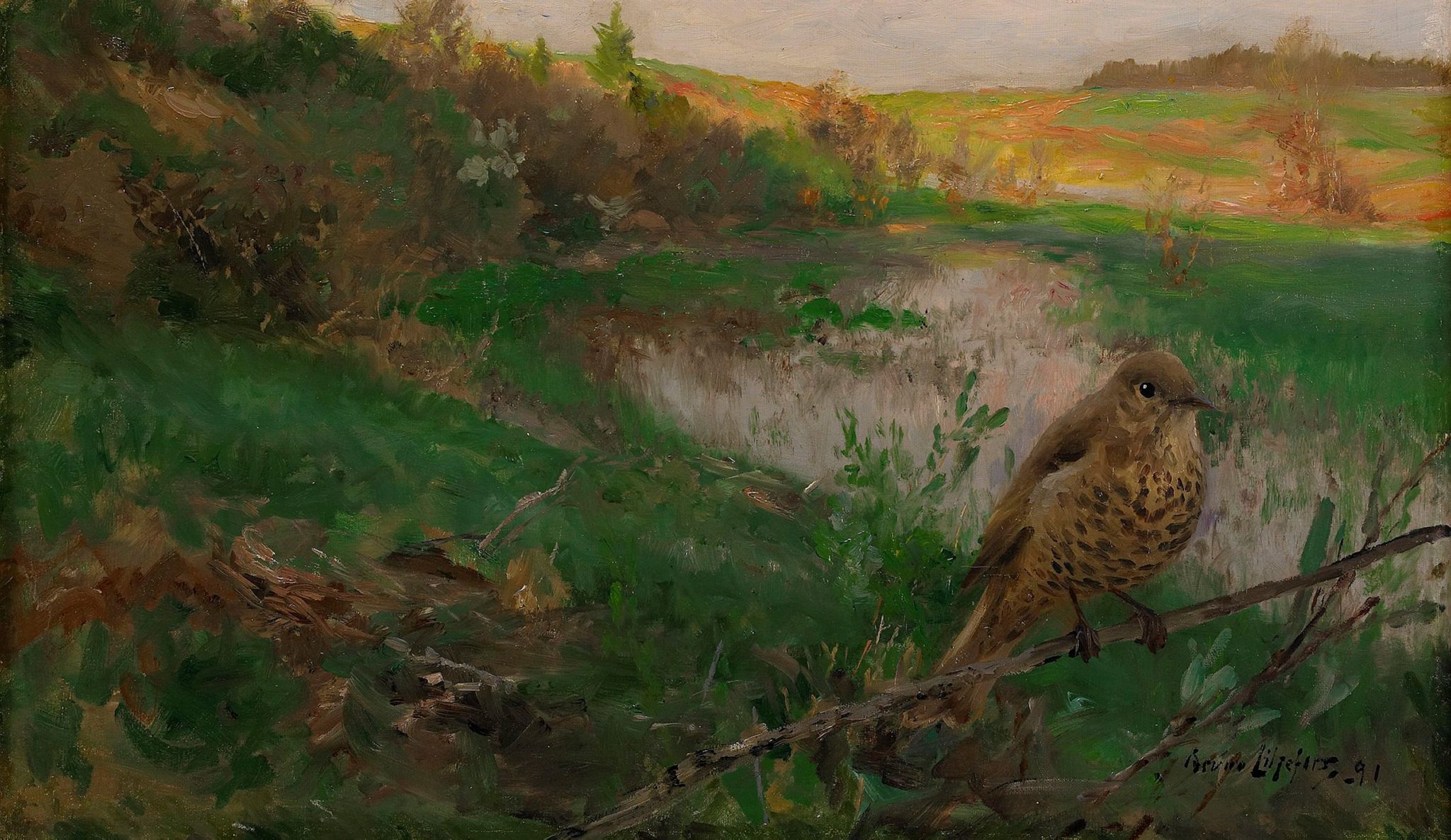 Landskap med taltrast vid vattendrag (1891)&nbsp;<span>(+)</span>