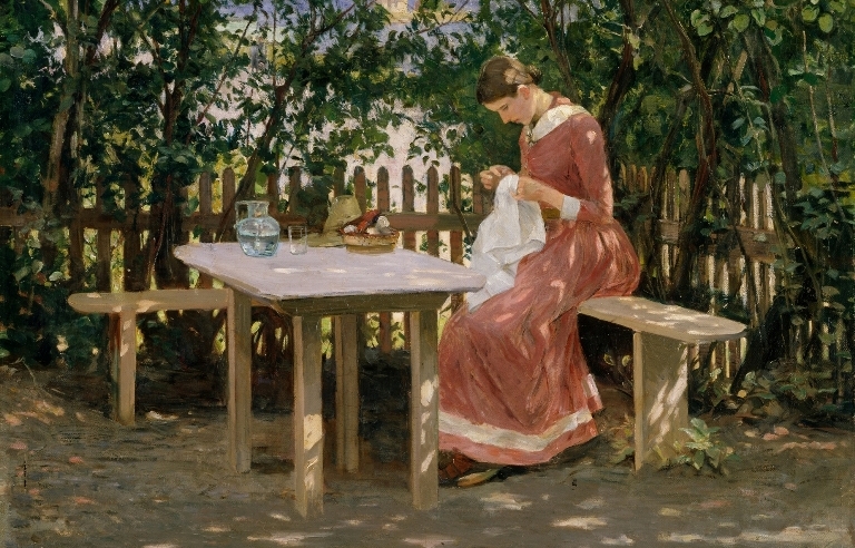 Kunstnerens hustru i lysthuset (1889)&nbsp;<span>(+)</span>