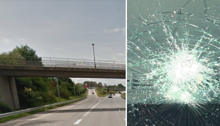 Steinkasting fra bro i Malmø&nbsp;<span>(+)</span>