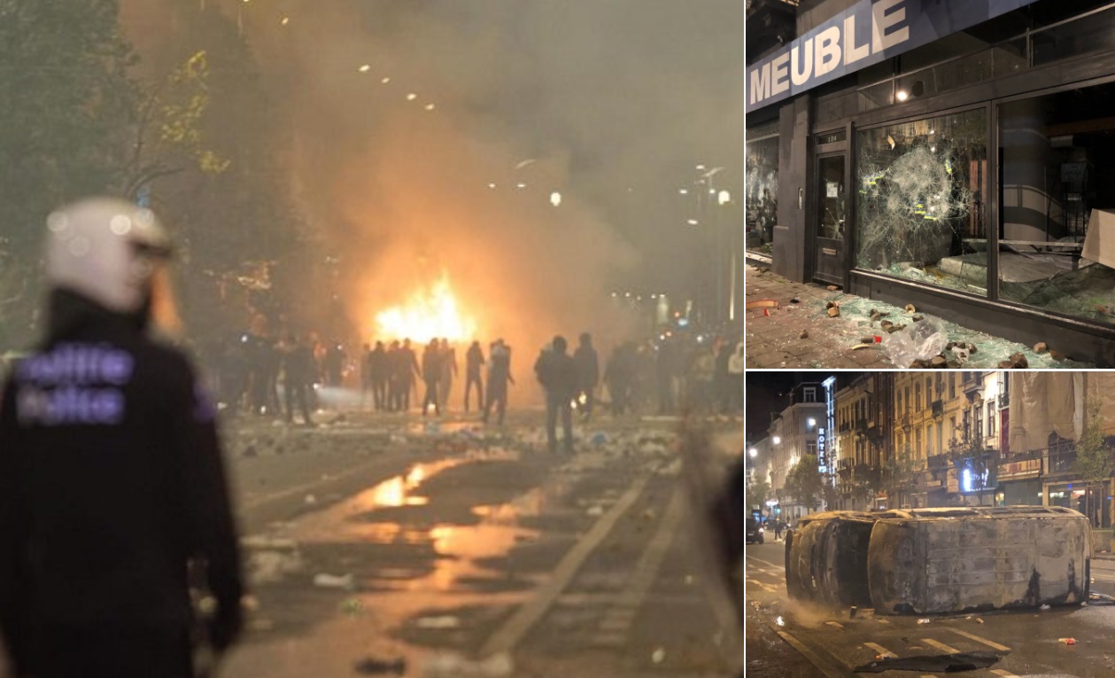 22 politimenn skadd etter opptøyer i Brussel&nbsp;<span>(+)</span>