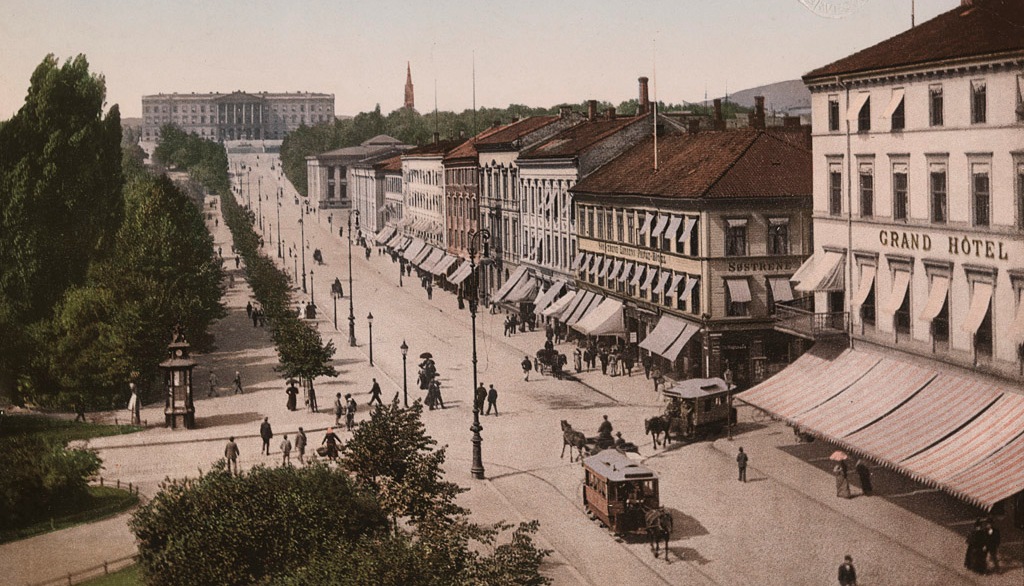Christiania. Carl Johans Gade med Slottet (ca. 1890-1900)&nbsp;<span>(+)</span>