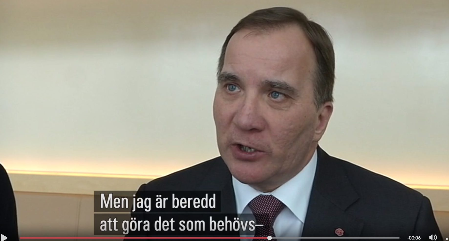 Löfven: Militæret kan bli satt inn i svenske byer&nbsp;<span>(+)</span>