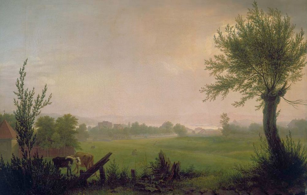 Udsigt fra Peckelgaarden i Pilestræde, Christiania (c.1832)&nbsp;<span>(+)</span>