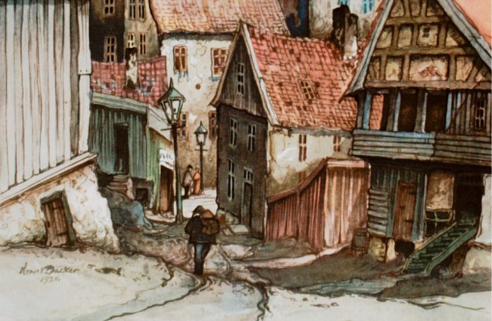Fra Strandbakken mot Strandgaten, Piperviken (1924)&nbsp;<span>(+)</span>