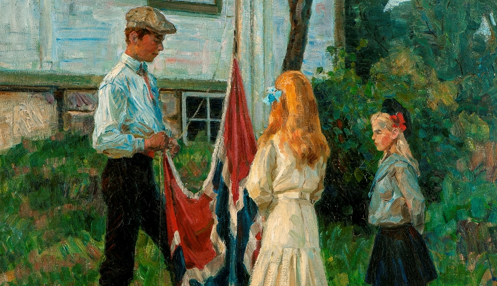 Barn heiser det norske flagg (1910)&nbsp;<span>(+)</span>