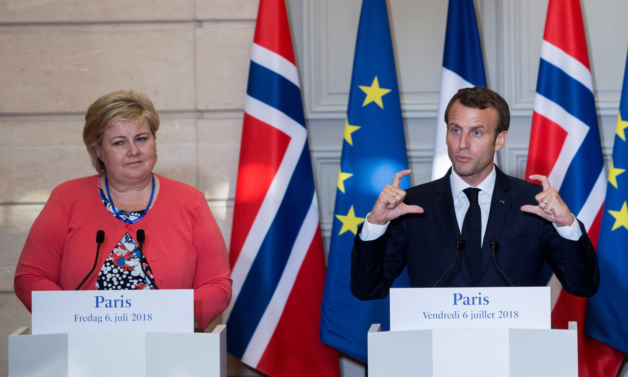 Norge invitert inn i Macrons nye intervensjonsstyrke&nbsp;<span>(+)</span>