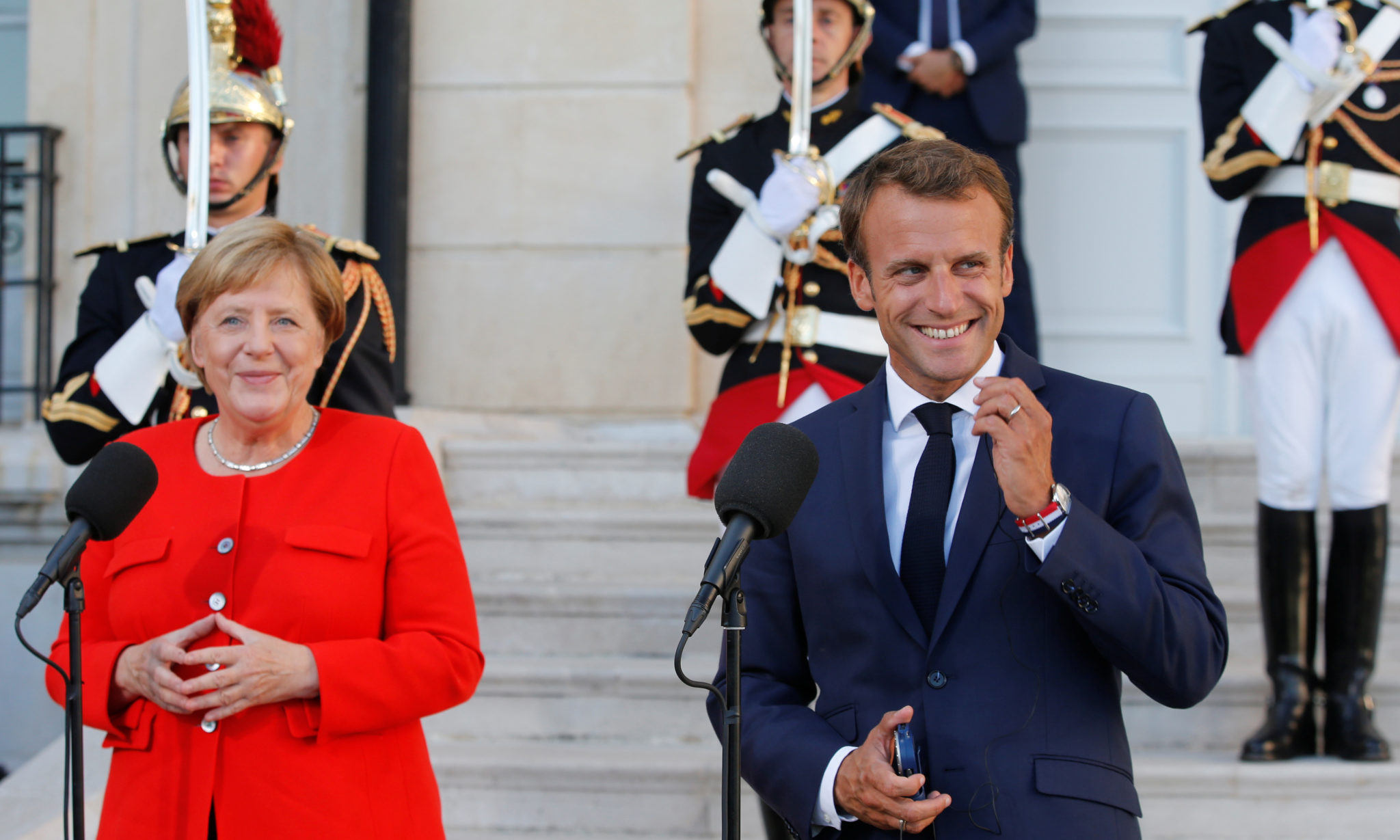 Peptalk mellom Merkel og Macron i Marseille&nbsp;<span>(+)</span>
