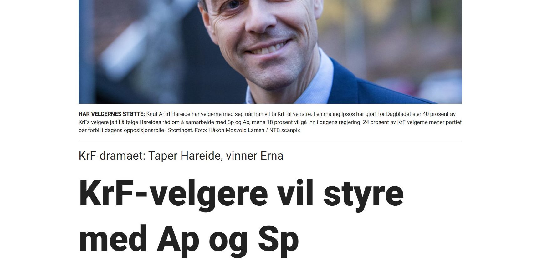 Når NTB og Dagbladet jonglerer med tall får man ønsket resultat: Folket vil til venstre&nbsp;<span>(+)</span>