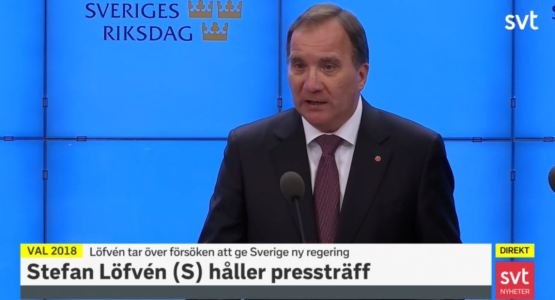 Löfven får oppdraget med å prøve å danne regjering&nbsp;<span>(+)</span>