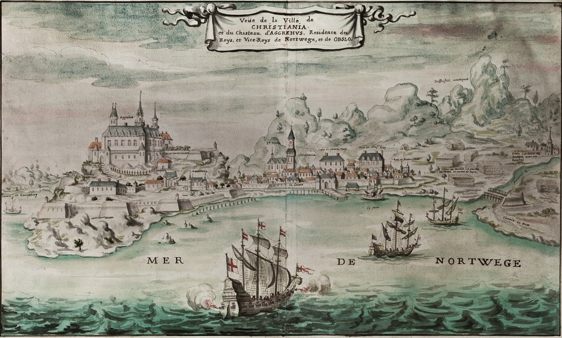 Christiania set fra Hovedøen (1685)&nbsp;<span>(+)</span>
