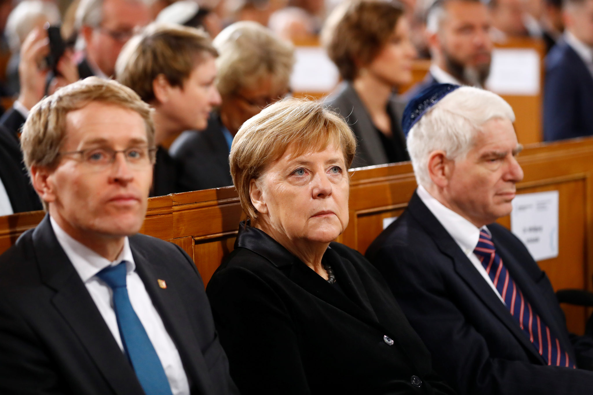Merkel advarer mot fremmedfrykt 80 år etter Krystallnatten&nbsp;<span>(+)</span>