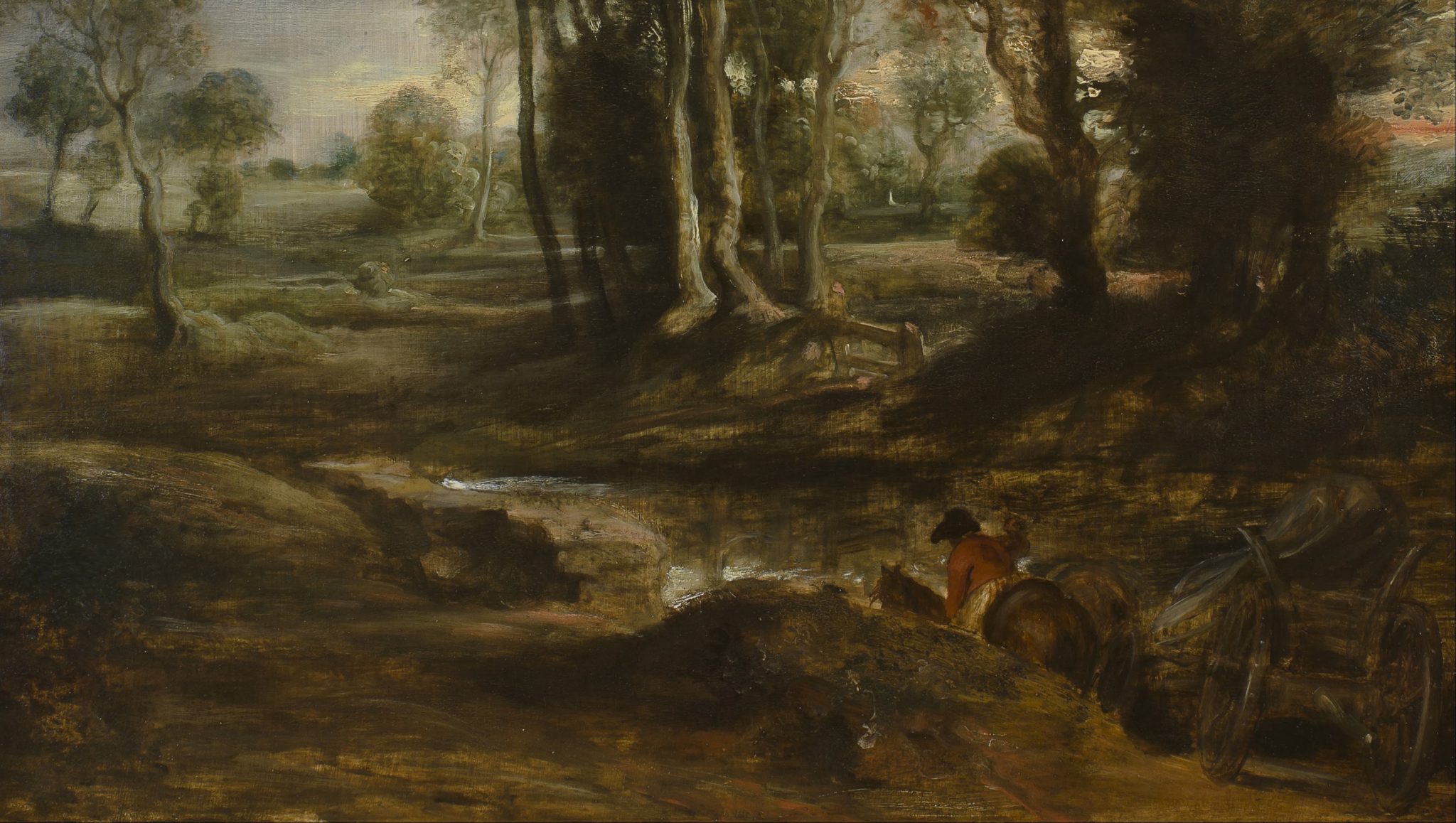 Aftenlandskap med bondevogn (c. 1630-40)&nbsp;<span>(+)</span>