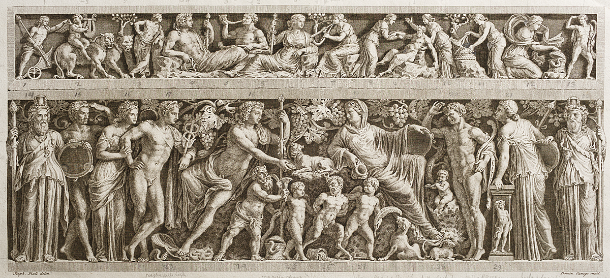 Kobberstikk etter Casali-sarkofagen (1777)&nbsp;<span>(+)</span>