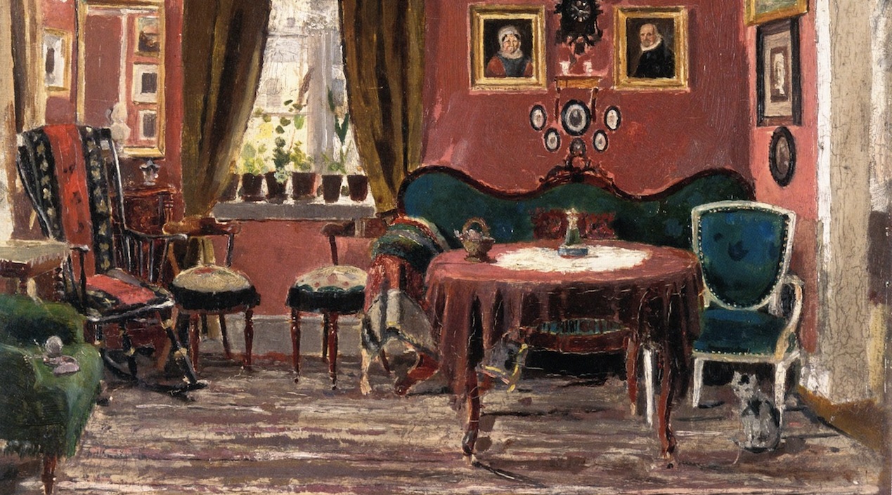 Frøknene Munchs dagligstue i Pilestredet 61, Christiania (1881)&nbsp;<span>(+)</span>