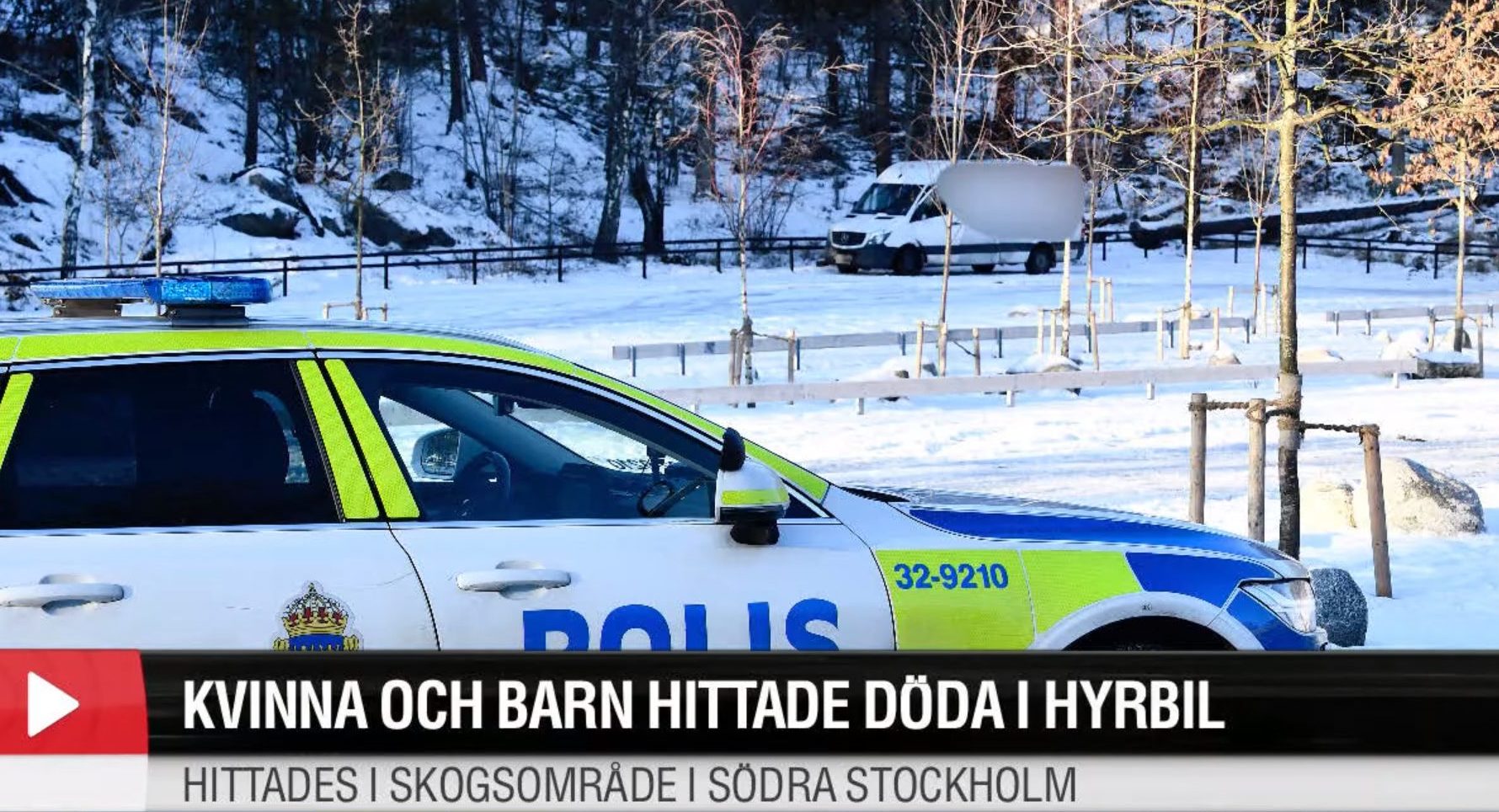 Kvinne og barn funnet døde i leiebil i Stockholm&nbsp;<span>(+)</span>