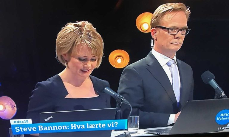 «Hva lærte vi av Bannons besøk?» Nok en pinlig debatt på Dagsnytt 18&nbsp;<span>(+)</span>