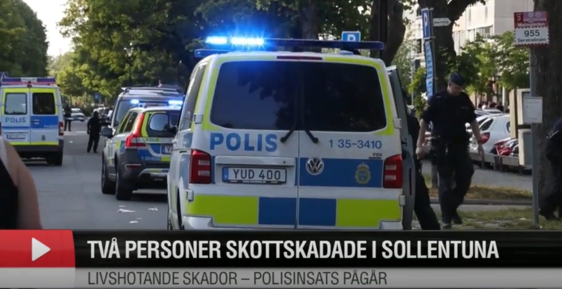 Én drept og to skadet i skyteepisoder i Stockholm - politifolk angrepet på åstedet&nbsp;<span>(+)</span>