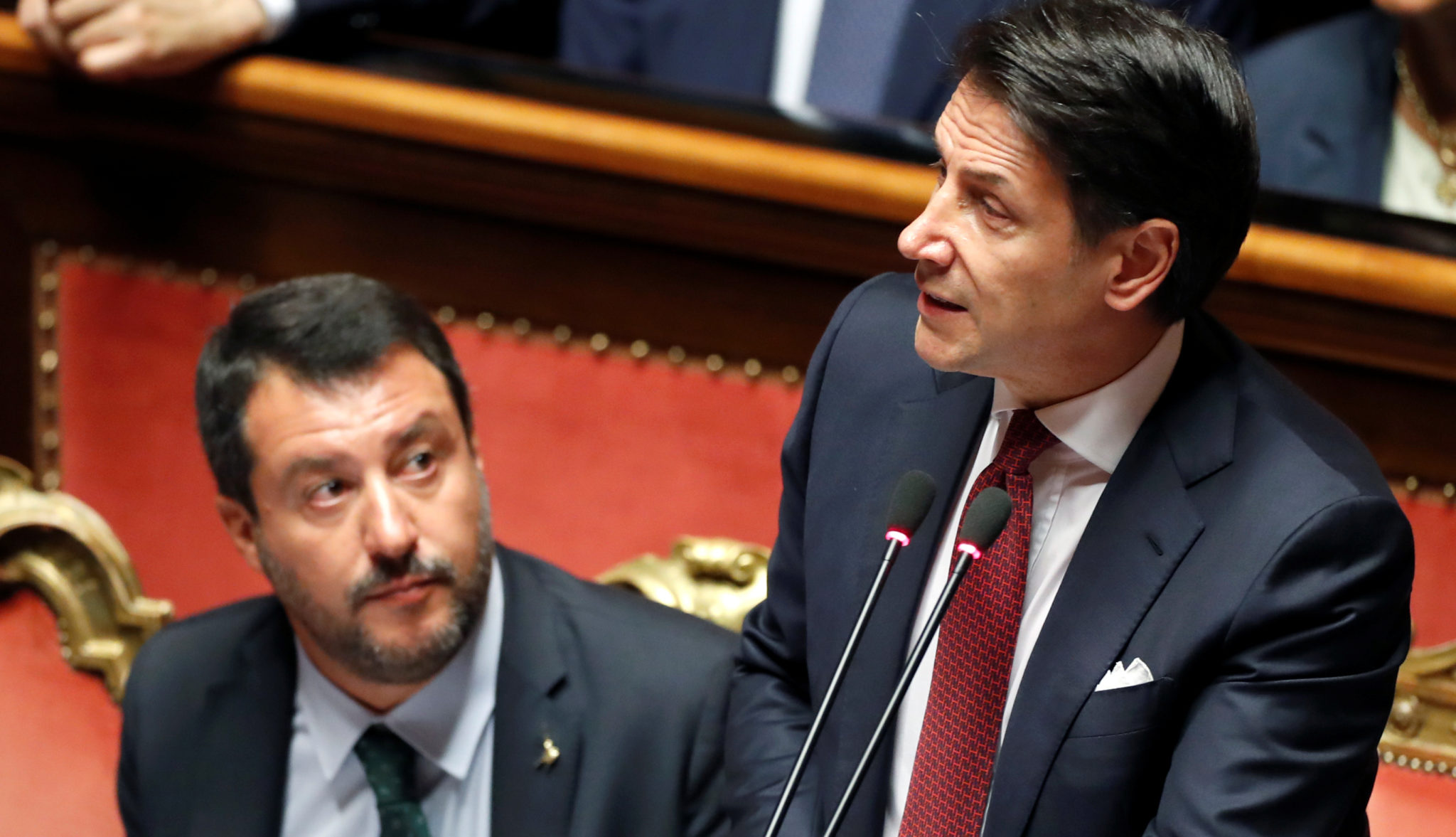 Conte hudfletter Salvini, som ikke angrer. Lega-lederen er svekket, men kan likevel lykkes&nbsp;<span>(+)</span>