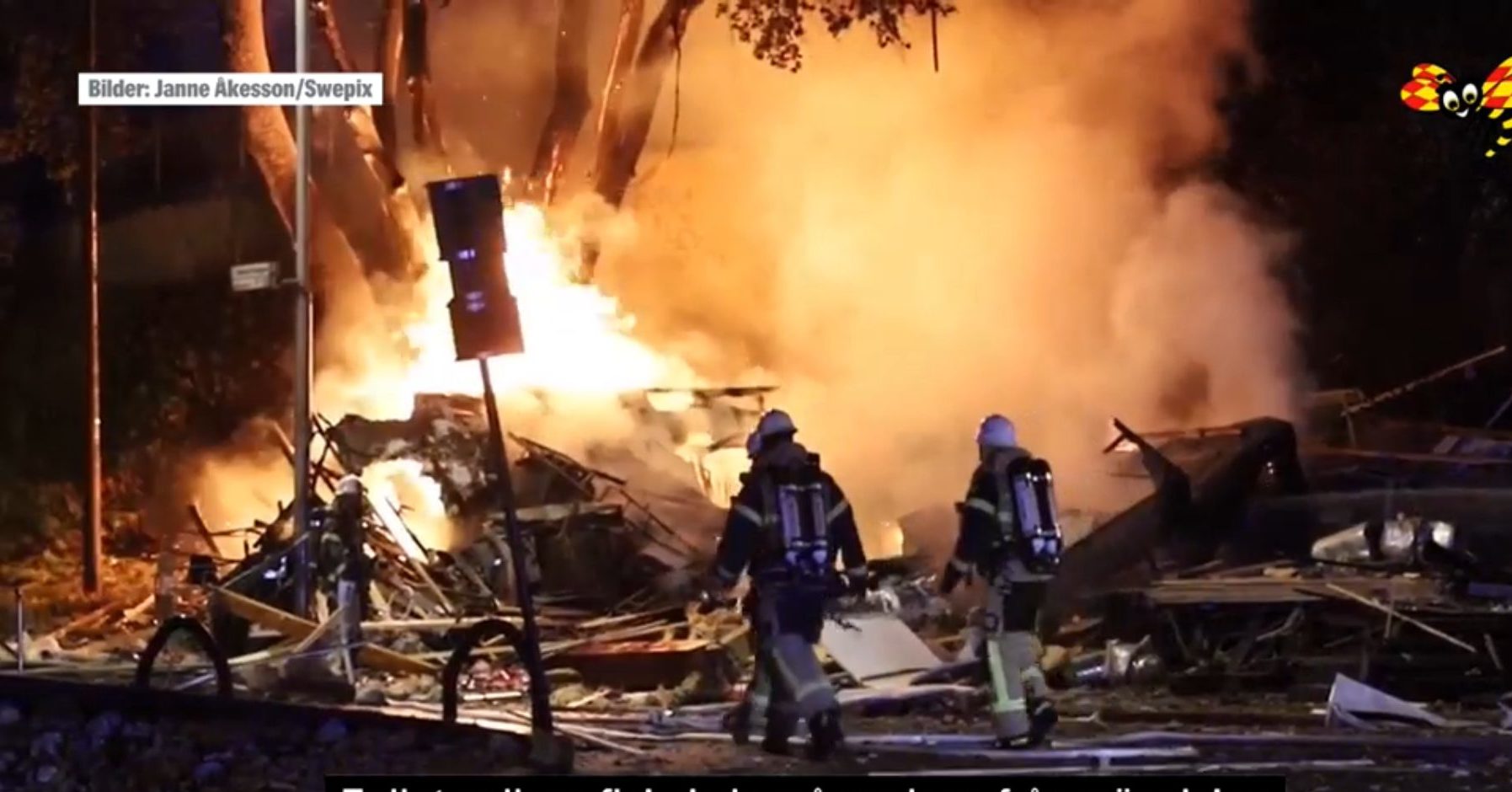 Kraftig eksplosjon i Stockholm i natt - bygning jevnet med jorden&nbsp;<span>(+)</span>