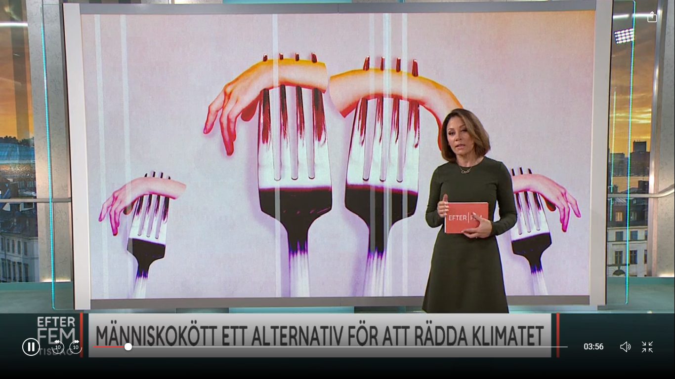 Svensk professor: Vurderer menneske&shy;kjøtt som mat for å redde klimaet&nbsp;<span>(+)</span>