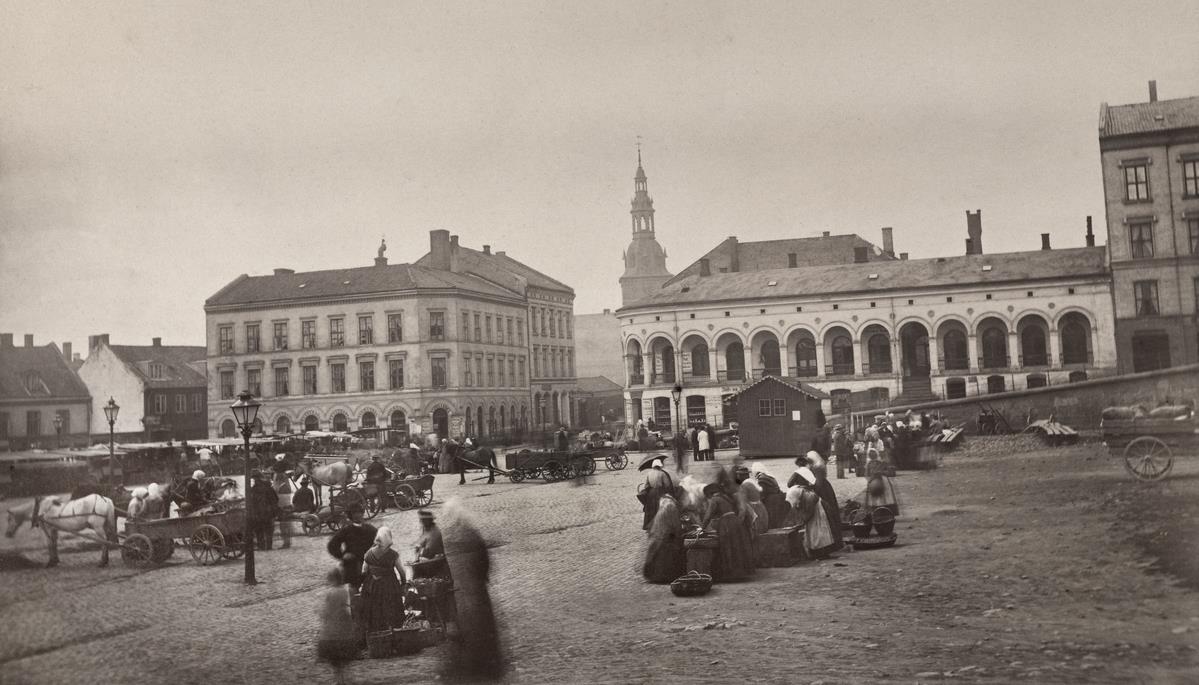 Youngstorvet i Christiania (c. 1875)&nbsp;<span>(+)</span>