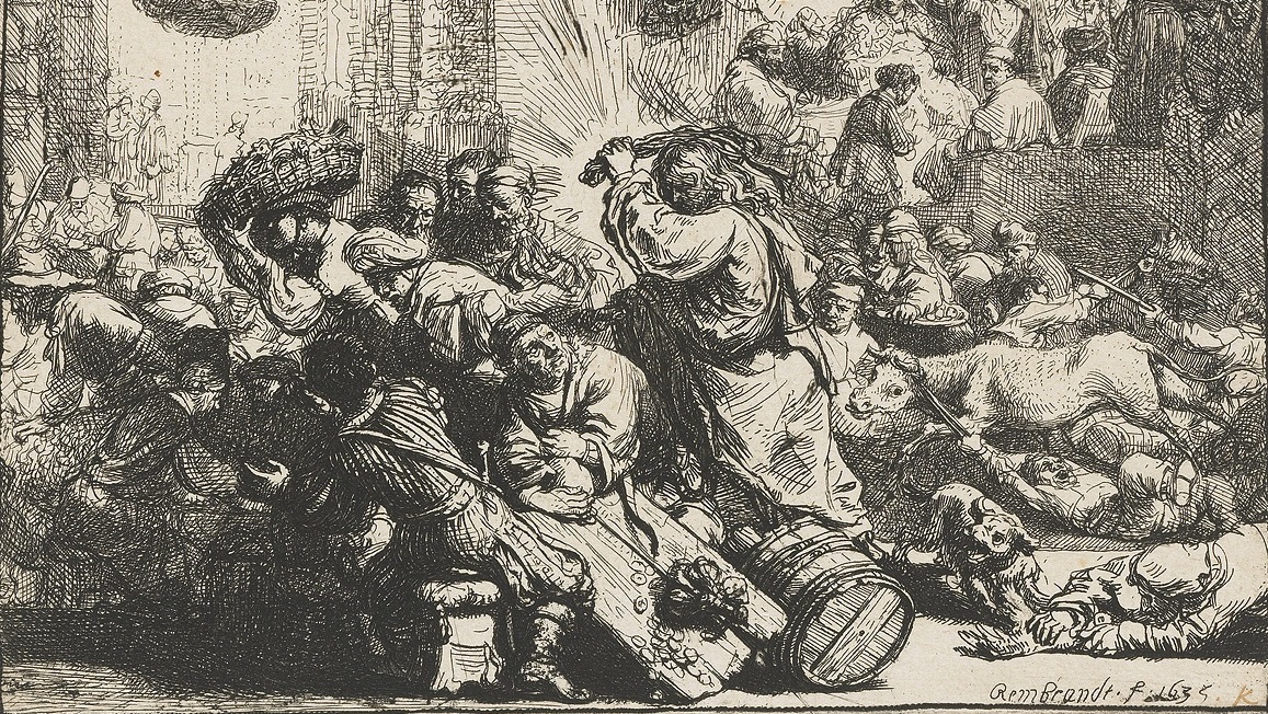 Kristus jager pengevekslerne ut av Templet (1635)&nbsp;<span>(+)</span>