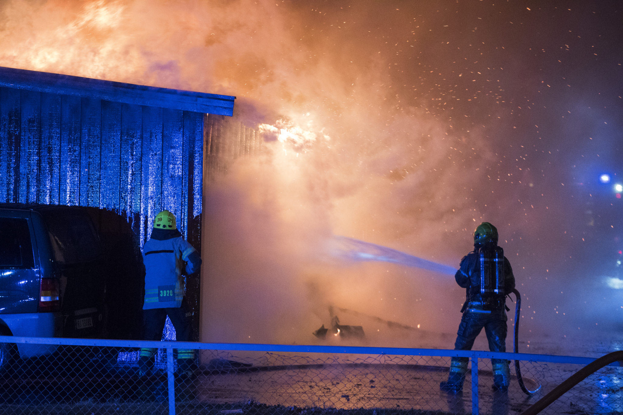 12 biler totalskadd i garasjeanlegg på Haugerud i Oslo&nbsp;<span>(+)</span>
