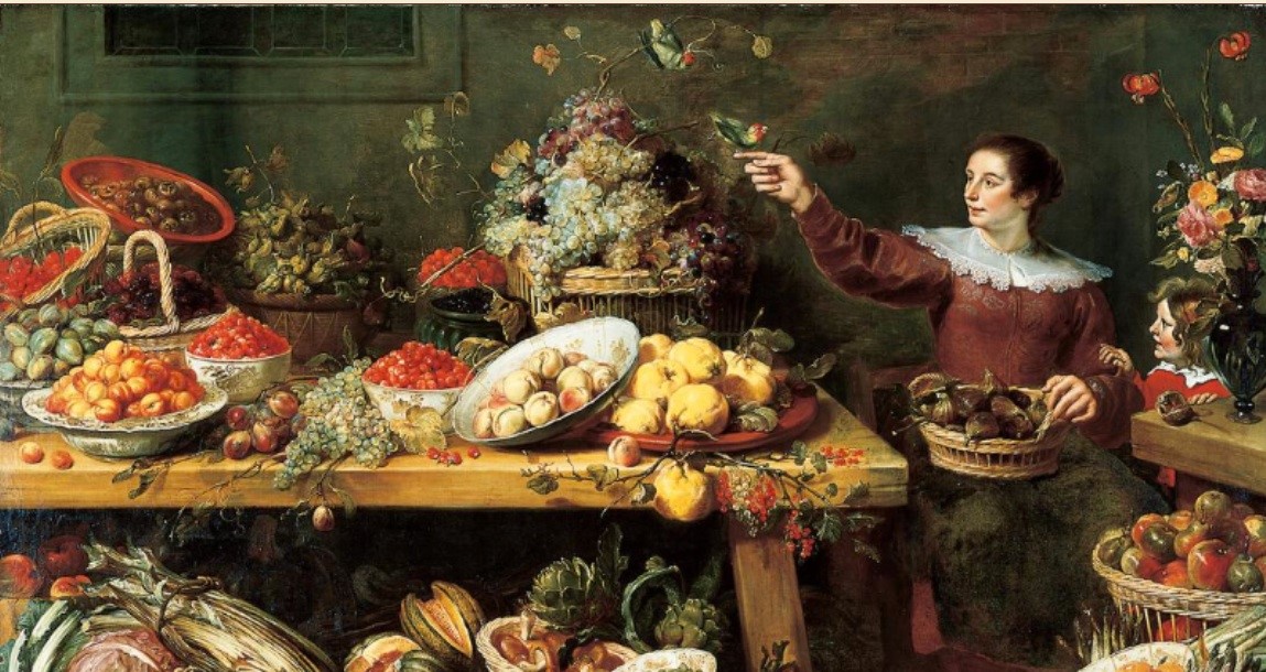 Stilleben med frukt og grønnsaker (første halvdel av 1600-tallet)&nbsp;<span>(+)</span>