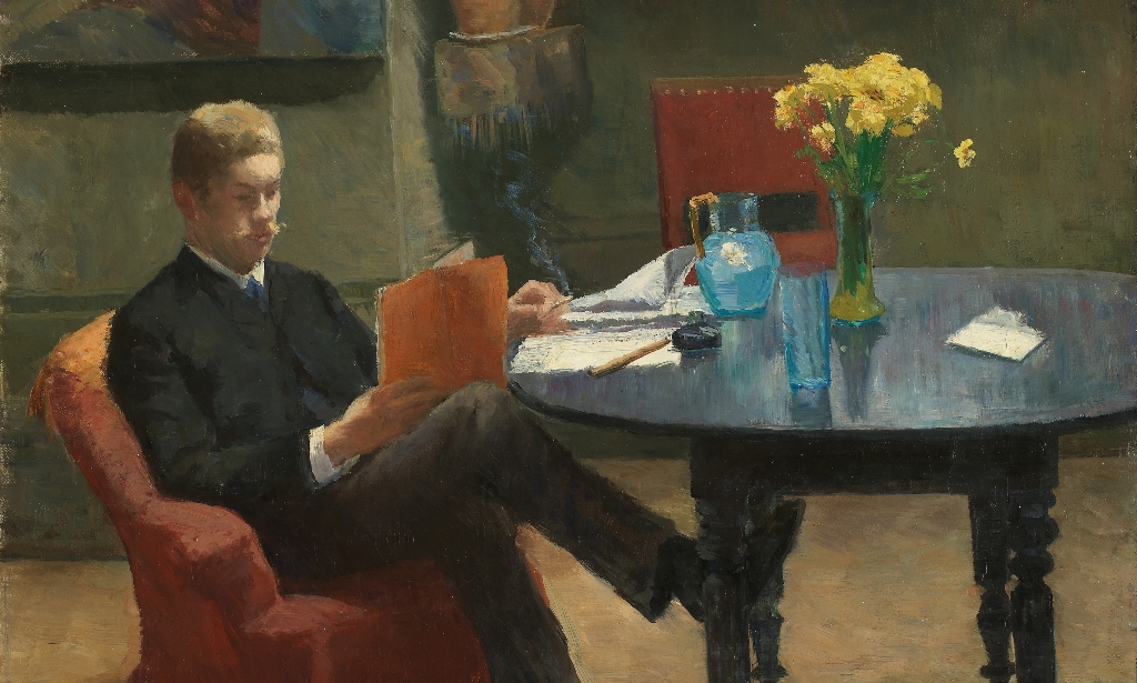 Arne Garborg i malerinnens atelier i Paris (1887)&nbsp;<span>(+)</span>