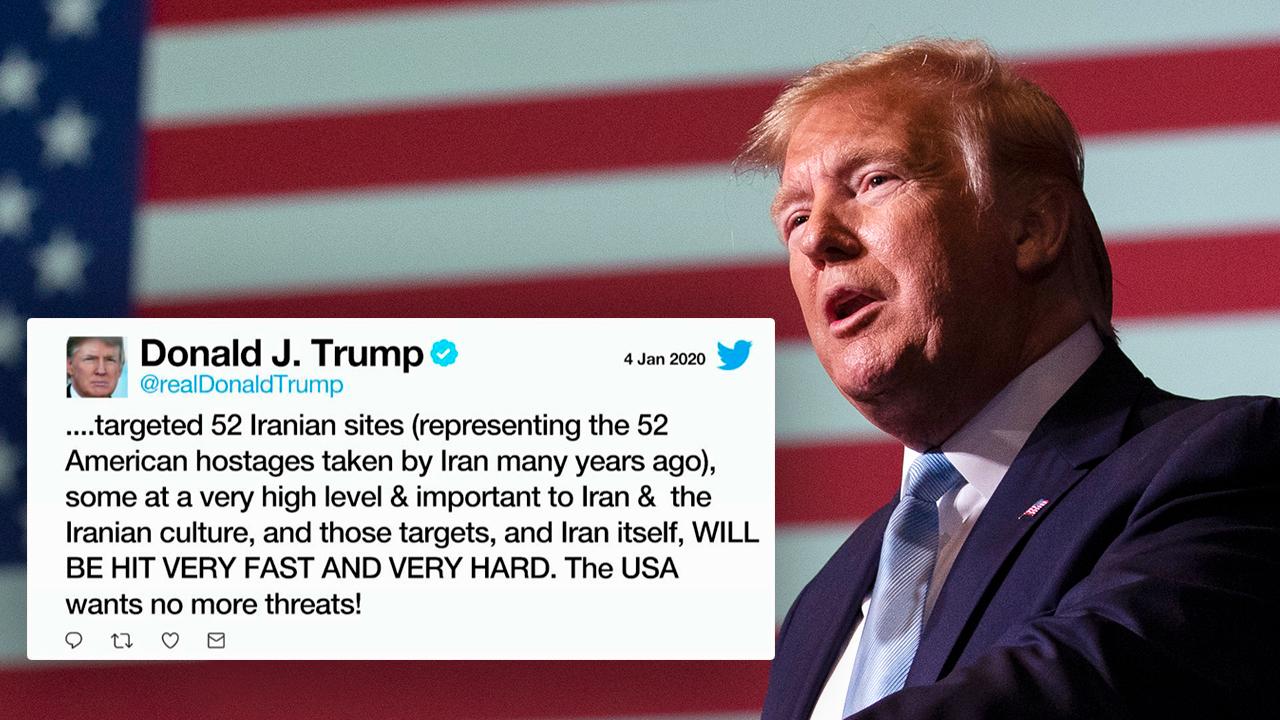 Trump: -Vi har 52 iranske mål i sikte&nbsp;<span>(+)</span>