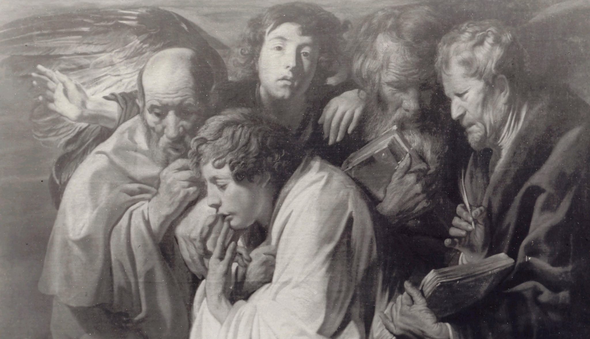 De fire kanoniske evangelister og en engel (c. 1630)&nbsp;<span>(+)</span>